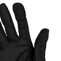 Gants femme en lycra spécial avec logo Equestro Noir