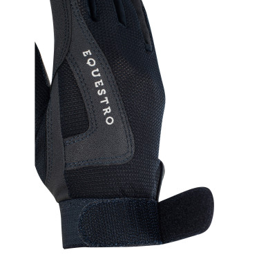 Gants enfant Sunny en tissu technique Equestro Marine Bleu marine