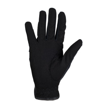 Gants en tissu technique avec logo multicolore Equestro Noir / violet
