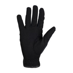 Gants en tissu technique avec logo multicolore Equestro Noir / blanc Gants en tissu technique avec logo multicolore Equestro Noir / blanc