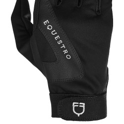 Technische stoffen handschoenen met fleecevoering Equestro Technische stoffen handschoenen met fleecevoering Equestro