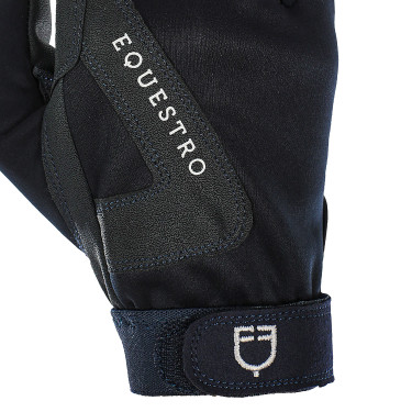 Gants en tissu technique avec doublure polaire Equestro Marine Bleu marine Gants en tissu technique avec doublure polaire Equestro Marine Bleu marine