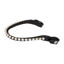 Frontal en cuir de veau avec perles Acavallo Noir / blanc