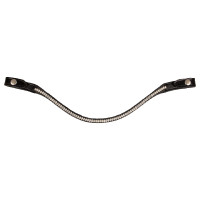 Voorhoofdband van kalfsleer met ovale kristallen Acavallo Zwart / transparant Voorhoofdband van kalfsleer met ovale kristallen Acavallo Zwart / transparant