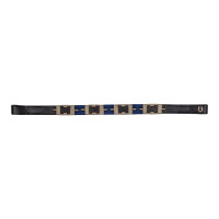 Frontaal in leer met geometrisch motief Polo H Equestro Zwart Frontaal in leer met geometrisch motief Polo H Equestro Zwart