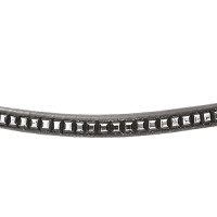 Frontal en cuir avec clincher argenté Margot Equestro Noir Frontal en cuir avec clincher argenté Margot Equestro Noir