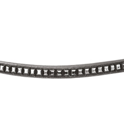 Frontal en cuir avec clincher argenté Margot Equestro Noir Frontal en cuir avec clincher argenté Margot Equestro Noir