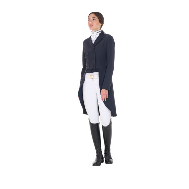 Wedstrijdtrainingsjas voor dames van technisch stof Equestro Marineblazer Marineblauw