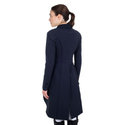 Frac de dressage de concours femme en tissu technique Equestro Marine Bleu marine