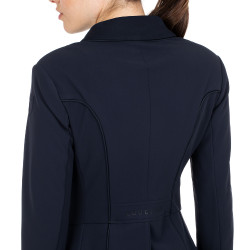 Frac de dressage de concours femme en tissu technique Equestro Marine Bleu marine