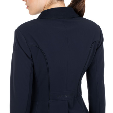 Frac de dressage de concours femme en tissu technique Equestro Marine Bleu marine