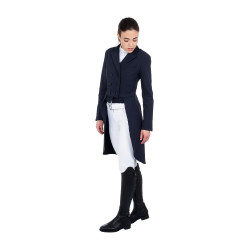 Frac de dressage de concours femme en tissu technique Equestro Marine Bleu marine