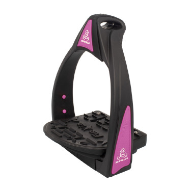 Flexia Acavallo stijgbeugels Zwart / fuchsia