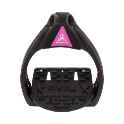 Flexia Acavallo stijgbeugels Zwart / fuchsia