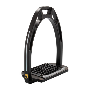 Étriers en aluminium avec plancher incliné Pro HPS Equestro Noir