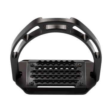 Étriers en aluminium avec plancher incliné Pro HPS Equestro Noir