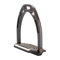 Aluminium stijgbeugels met schuine vloer Pro HPS Equestro Grijs