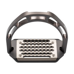 Aluminium stijgbeugels met schuine vloer Pro HPS Equestro Grijs
