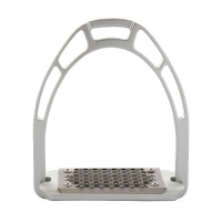 Étriers en aluminium avec plancher incliné Pro HPS Equestro Argent Étriers en aluminium avec plancher incliné Pro HPS Equestro Argent