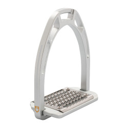 Étriers en aluminium avec plancher incliné Pro HPS Equestro Argent Étriers en aluminium avec plancher incliné Pro HPS Equestro Argent