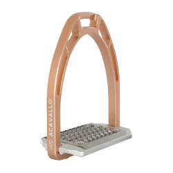 Aluminium stijgbeugels Arco Evolution Alupro Acavallo Roségoud Roze