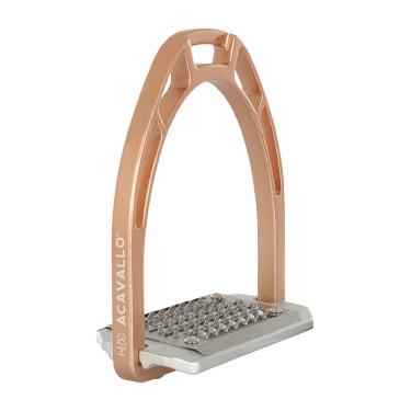 Aluminium stijgbeugels Arco Evolution Alupro Acavallo Roségoud Roze