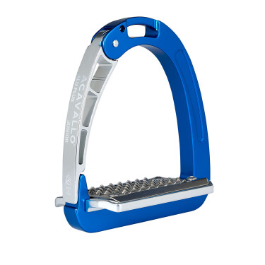 Étriers Arena Aluplus Junior 10,5 cm Acavallo Bleu