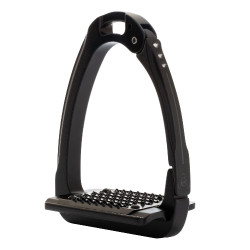 Étriers Arena Aluplus 2.0 édition spéciale avec cristaux Swarovski Acavallo Noir total