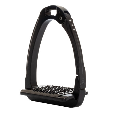 Étriers Arena Aluplus 2.0 édition spéciale avec cristaux Swarovski Acavallo Noir total