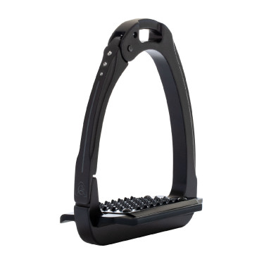 Étriers Arena Aluplus 2.0 édition spéciale avec cristaux Swarovski Acavallo Noir total