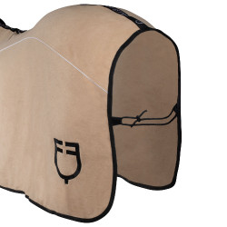 Couverture en polaire avec fermeture frontale à rabat GP Equestro Beige Couverture en polaire avec fermeture frontale à rabat GP Equestro Beige
