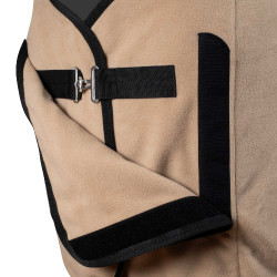 Couverture en polaire avec fermeture frontale à rabat GP Equestro Beige Couverture en polaire avec fermeture frontale à rabat GP Equestro Beige