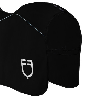 Fleece deken met voorflap sluiting GP Equestro Zwart