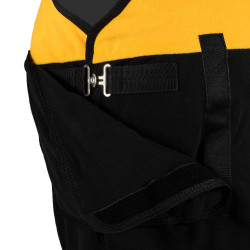 Couverture en polaire anti-boulochage bicolore Munster Equestro Noir / jaune Couverture en polaire anti-boulochage bicolore Munster Equestro Noir / jaune