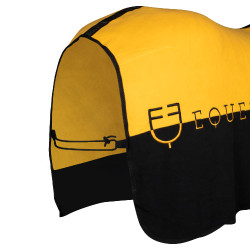 Couverture en polaire anti-boulochage bicolore Munster Equestro Noir / jaune Couverture en polaire anti-boulochage bicolore Munster Equestro Noir / jaune