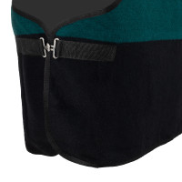 Couverture en laine avec rayures vertes 800g Acavallo Noir Couverture en laine avec rayures vertes 800g Acavallo Noir