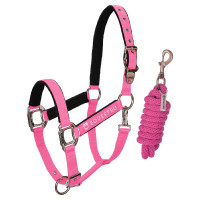 Halster en longe Equestro Zwart