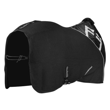 Boxdeken in Waffle-stof Equestro Zwart