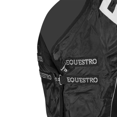 Boxdeken in Waffle-stof Equestro Zwart