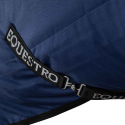 Couverture de box 400g en tissu rip-stop avec logo Bora Equestro Marine Bleu marine