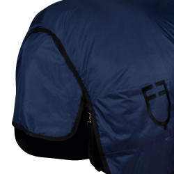 Couverture de box 400g en tissu rip-stop avec logo Bora Equestro Marine Bleu marine