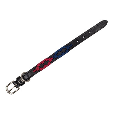 Leren hondenhalsband Polo S Equestro Zwart