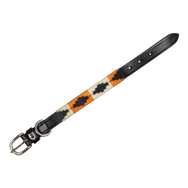 Leren hondenhalsband Polo N Equestro Zwart