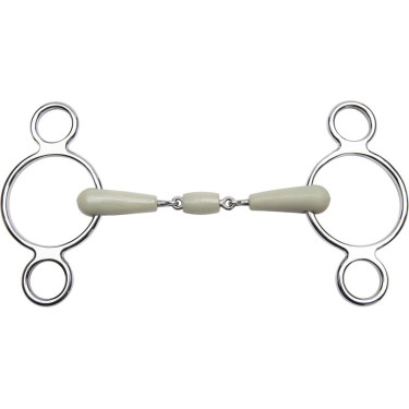 Verstelbaar bit Feeling 3 ringen flexi dubbel gebroken Verstelbaar bit Feeling 3 ringen flexi dubbel gebroken