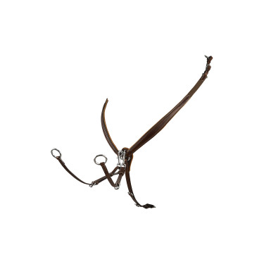 Collier de chasse obstacle en cuir Equestro Marron foncé Collier de chasse obstacle en cuir Equestro Marron foncé