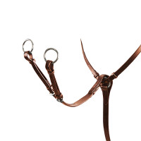 Collier de chasse en cuir Roxane Equestro Cognac Marron