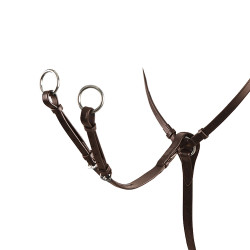 Collier de chasse en cuir Roxane Equestro Marron foncé