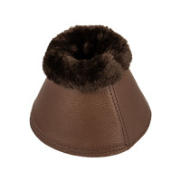 Klokken van ecologisch leer met synthetisch schapenwol en klittenbandsluiting Acavallo Wit