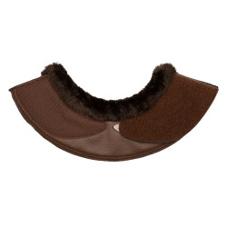 Cloches en cuir écologique avec mouton synthétique et fermeture velcro Acavallo Marron foncé