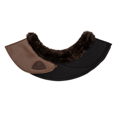 Cloches en cuir écologique avec mouton synthétique et fermeture velcro Acavallo Marron foncé